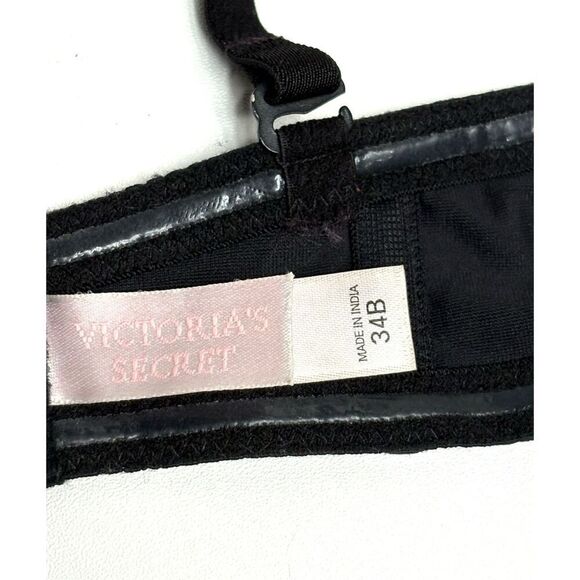 Victoria’s Secret Convertible Bra Strapless Padded Wired Black Women 34B - Picture 4 of 4